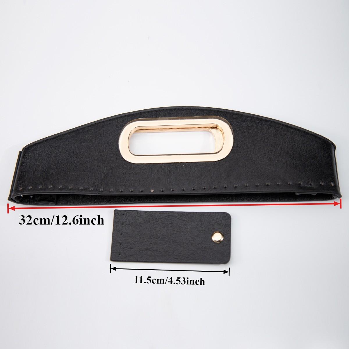 1piece Bag Handle Set, Integrated Bag Head with Carry Handle, Faux Leather Handbag Additions, DIY Wallet Making, Straw Bags Accessories