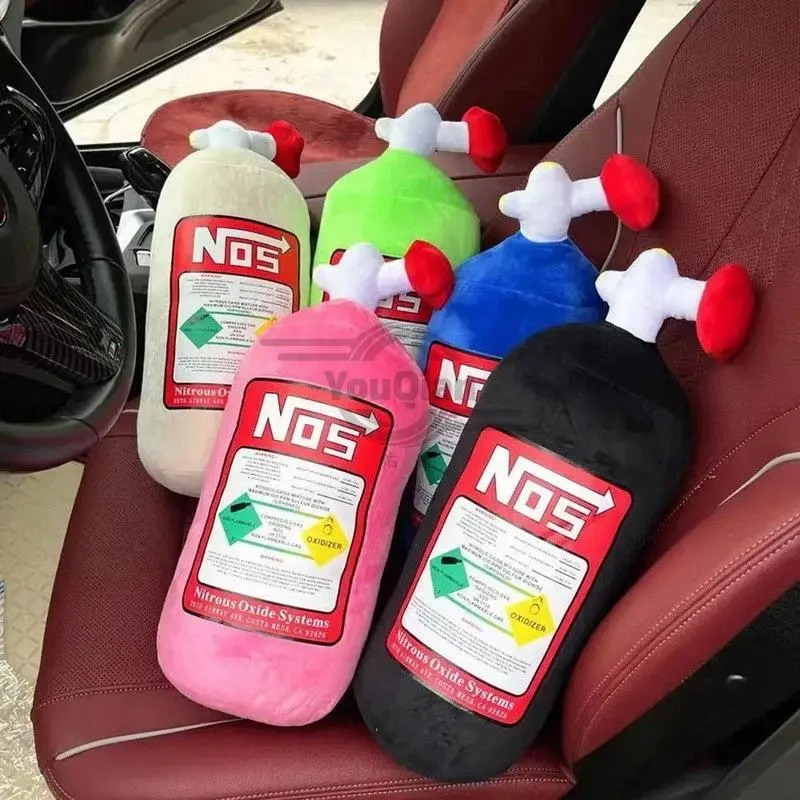 New NOS Nitrous Oxide Bottle Soft Stuffed Animals Pillow, Plush Turbo JDM Cushion, Car Decor for Headrest/Backrest/Seat Neck, Home Decor Gift