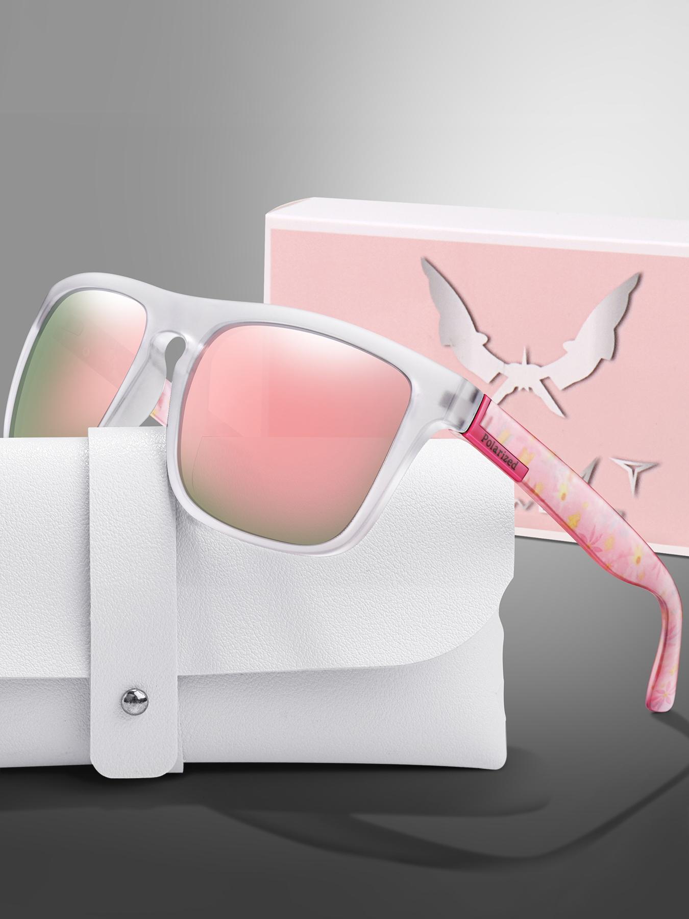 Classic Polarized Sunglasses with Case and Gift Packaging, Stylish UV Protection Eyewear, Vintage Square Frame for Daily Use, Perfect for Outdoor Activities, Great Gifts for Christmas, Valentine's Day, and Mother's Day, Trendy Vintage Sunglasses