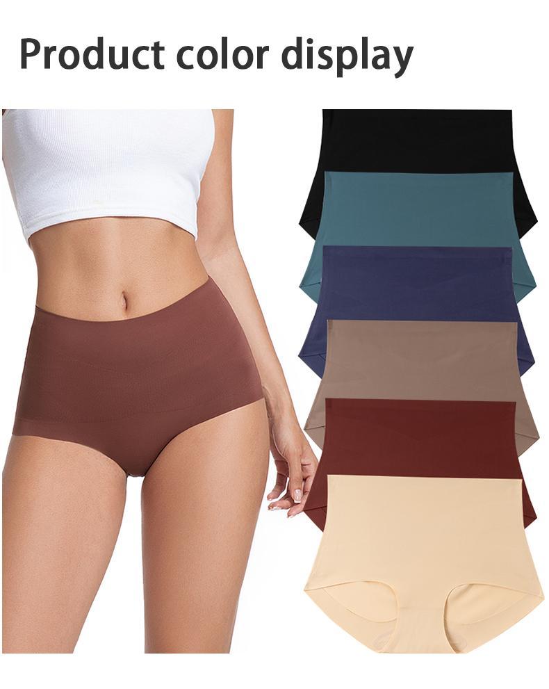 Women's High Waisted Basic Compression Briefs - Seamless 4pc/Multi-Function Normal Type Body Contouring Booty Shapewear, Tummy Control Invisible Hip-Lifting Underwear, 3/5 Pack (3 Pairs Option), S-XXL Plus Size, High Elastic Waist, Casual Wear, High Waist
