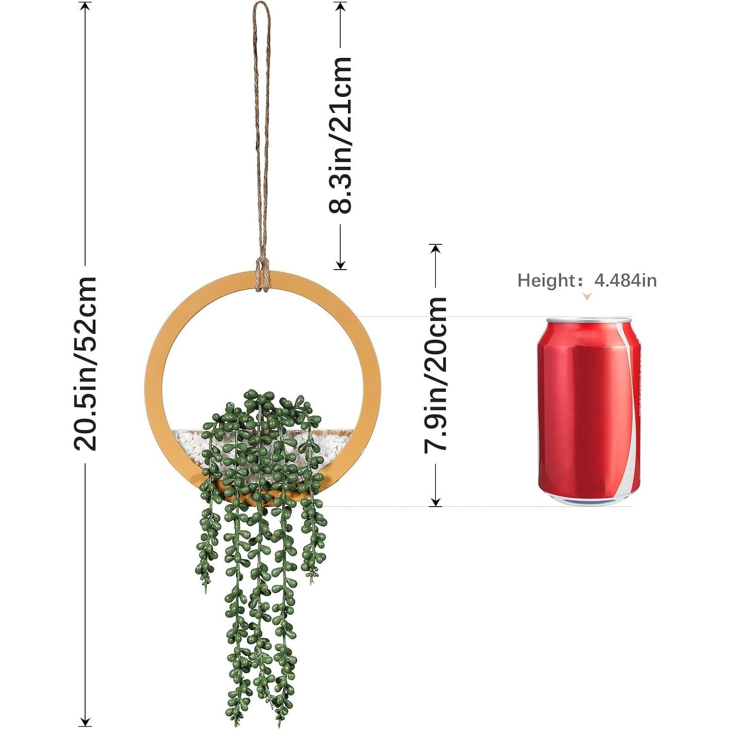2-Count Bohemian Minimalist Decorative Lightweight Artificial Plants Wall Planter Greenery - Durable Decoration, Indoor Home Wall Decor for Living Room, Housewarming Gift 2-Count Bohemian Minimalist Decorative Lightweight Artificial Plants Wall Planter Greenery - Durable Decoration, Indoor Home Wall Decor for Living Room, Housewarming Gift