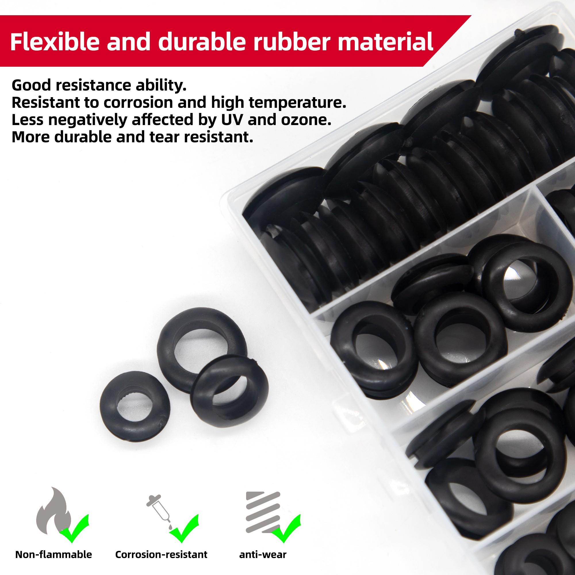 Aimunok Rubber Loop Wire Protector, Durable Cable Guard, Essential for Organizing Wires, Ideal for Home & Office Use, Reliable  Product，Rubber Grommet，Cable Grommet，Wire Grommet