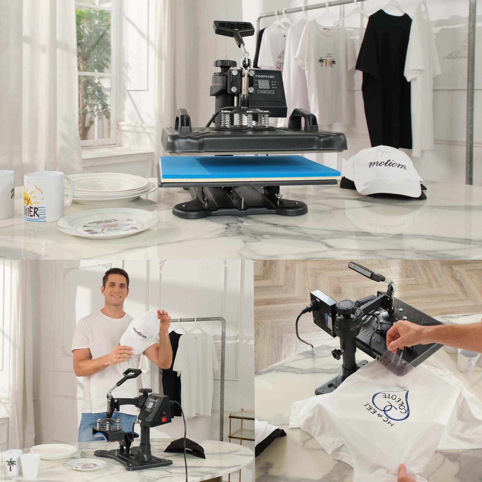 AKEYDIY Heat Press Machine for t Shirts 360-Degree Swing Away Heat Press,Tumbler Press Machine,Digital Combo 12" x 15" , Sublimation Transfer for T Shirts Mug Hat Plate Cap,New Year Gfits,DIY Beginners Friendly,Xmas Gifts for DIY Lovers