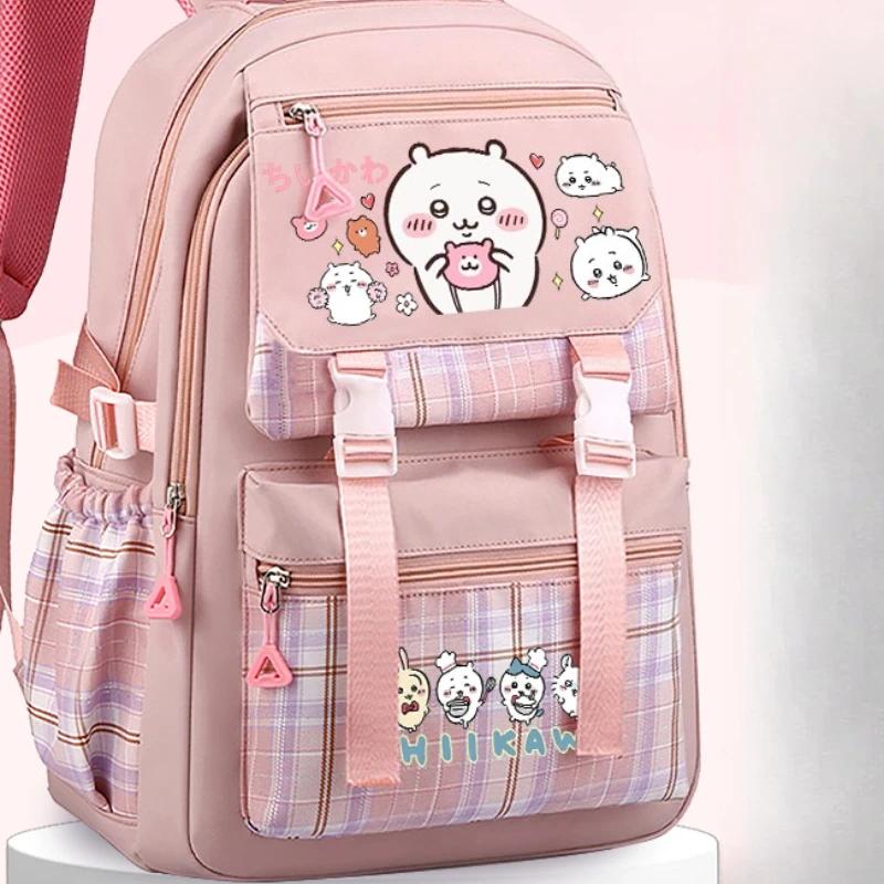 Anime Cartoon Kawaii Chiikawa Primary School Students Schoolbag Grades 3 To 9 Shoulders Large Capacity Good Looks Easy To Store