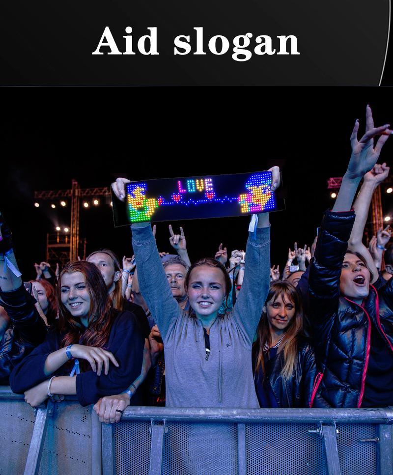 LED Sign for Car, 27"x5"ProgrammableFlexible LED Matrix Panel Bluetooth App Control LED Sign, DlY Design Text, Patterns andAnimations Automotive Vehicle Bright Clear Display