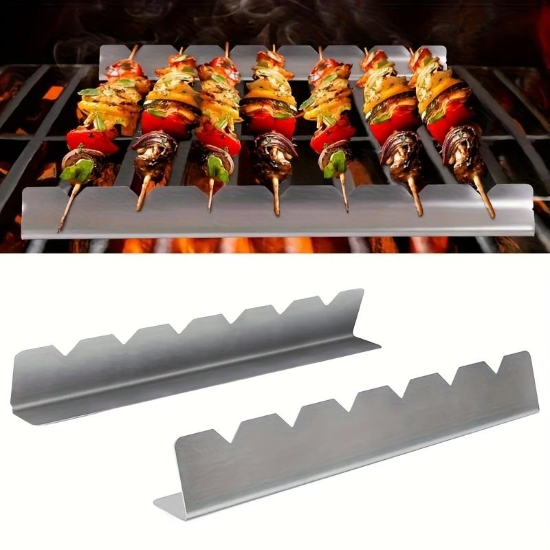 2pcs Kebab Rack Kebab Stands Skewer Holders Universal Suitable for Barbecue For Kitchen Patio Home Outdoor Camping BBQ Tools New