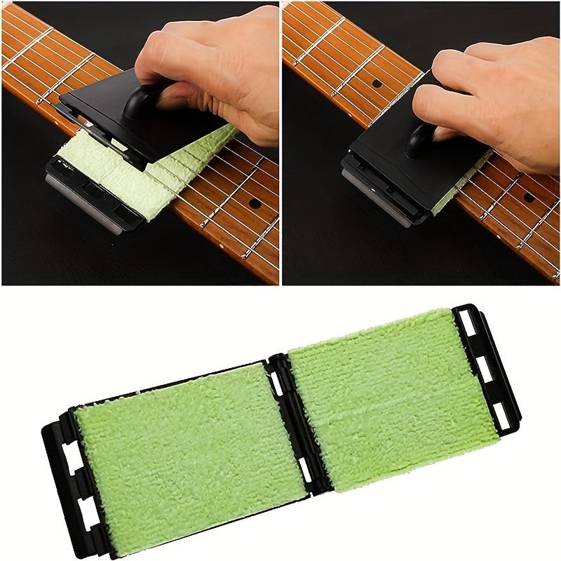 2pcs Guitar String Cleaner Brush Board Scrubber - Fingerboard Rub Cleaning Tool for Acoustic Electric Bass Maintenance Care Accessories, Acoustic Guitar Accessories