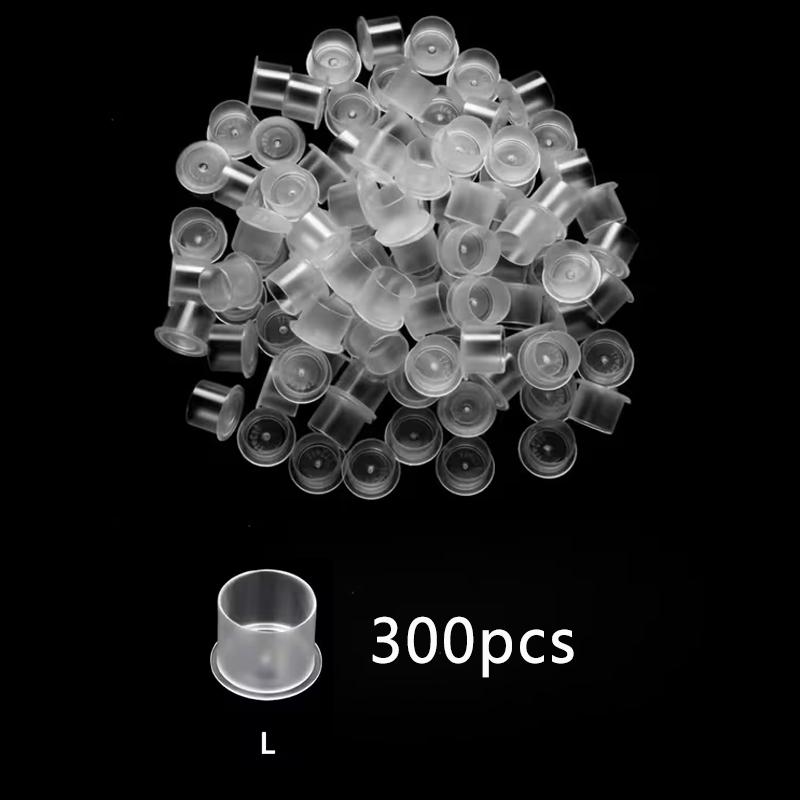 300pcs Tattoo Ink Cups S/M/L Disposable Tattoo Cups, Clear Holder Container Tattoo Cups，Tattoo Studio Additions, Tattoo Equipment for Ink Products, Made of ABS