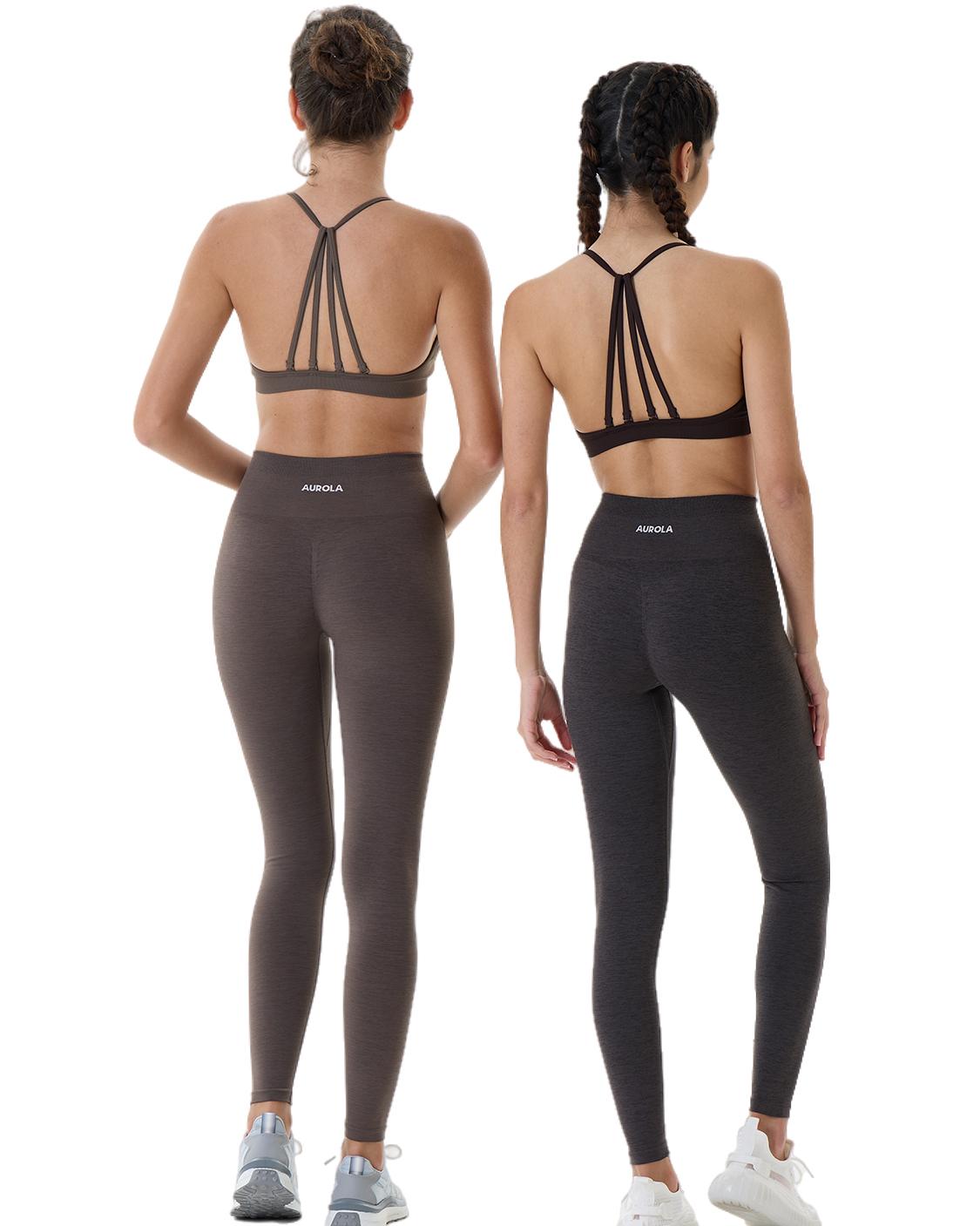 AUROLA Dream Marl Workout Leggings for Women Seamless Scrunch Tights Tummy Control Gym Fitness Girl Sport Active Yoga Pants
