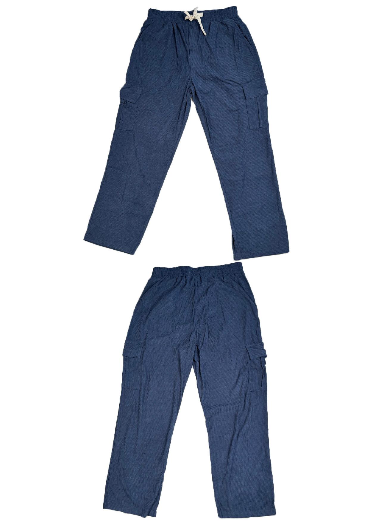 Men's Casual Sporty Corduroy Two-Piece Set (Long-Sleeve Collared Top & Loose-Fit Utility Pants) – Euro-American Style