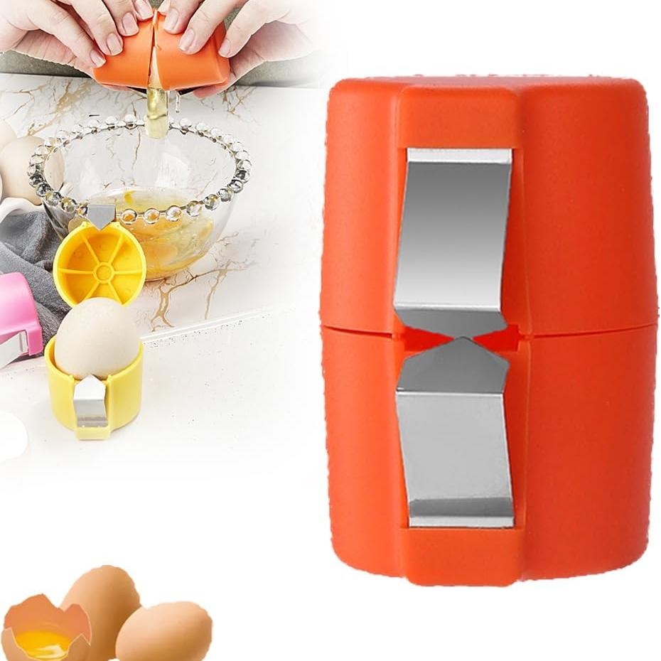 Egg Shell Opener, Egg Separator, Handheld Egg Beater, Multi-Functional Egg Cutter, Kitchen Gadget for Hard Boiled Eggs, Baking Tools, Utensils, Egg Cracking Tool