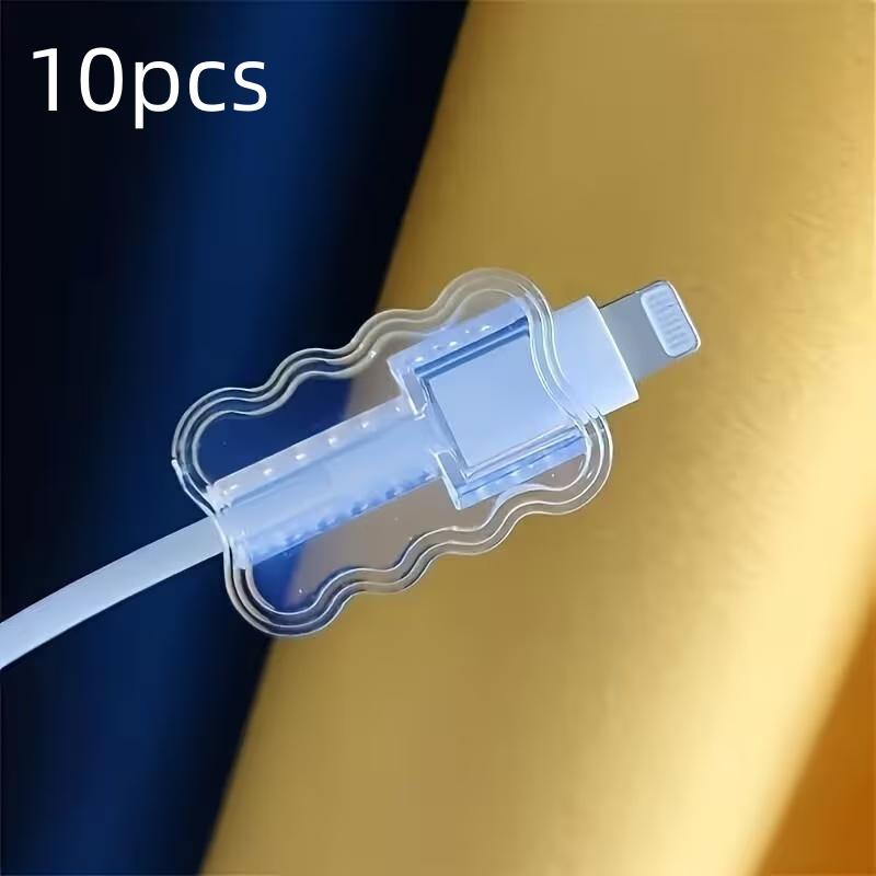 10-Pack High-Quality Flexible Tpu Wave Cable Protectors, Durable Cable Guards, Strong Protection for Phone Data Cables, No Battery Included