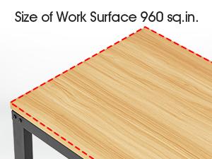 Adjustable Workbench 48" 2000 Lbs Load Capacity Heavy Duty Wood Work Bench, Smooth Surface Table with Power Outlets for Garage, Workshop, Office, Home, Commercial