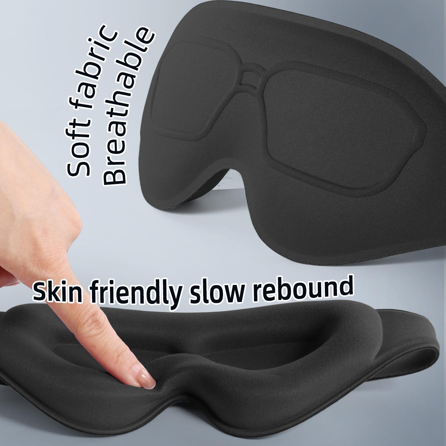 Upgraded Side Sleeper Sleep Mask, Full 3D Cup Design Zero Pressure, Breathable Fabric, Ideal for Travel, Naps, Shift Work, Unisex
