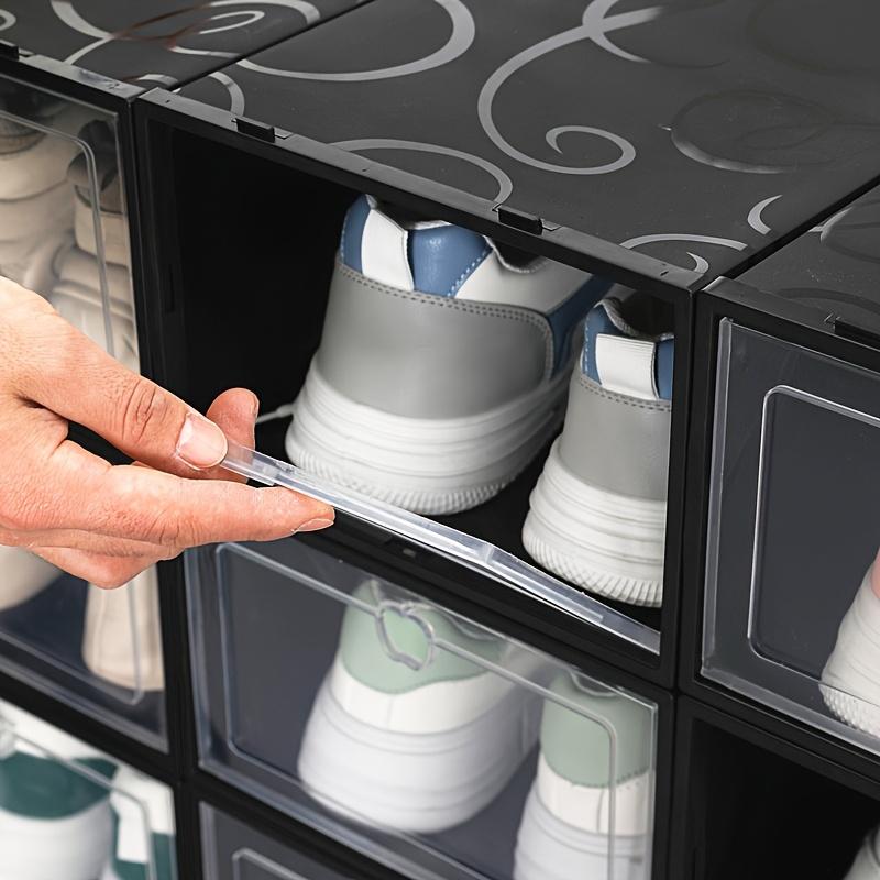 15PCS Large Transparent Shoe Box Shoe Storage Box Stackable Shoe Organizer Space-saving Foldable Shoes for Closets Sneaker Container Storage Box Find Shoe Storage Box in One Second Household New Year New Year Shoe Storage Box