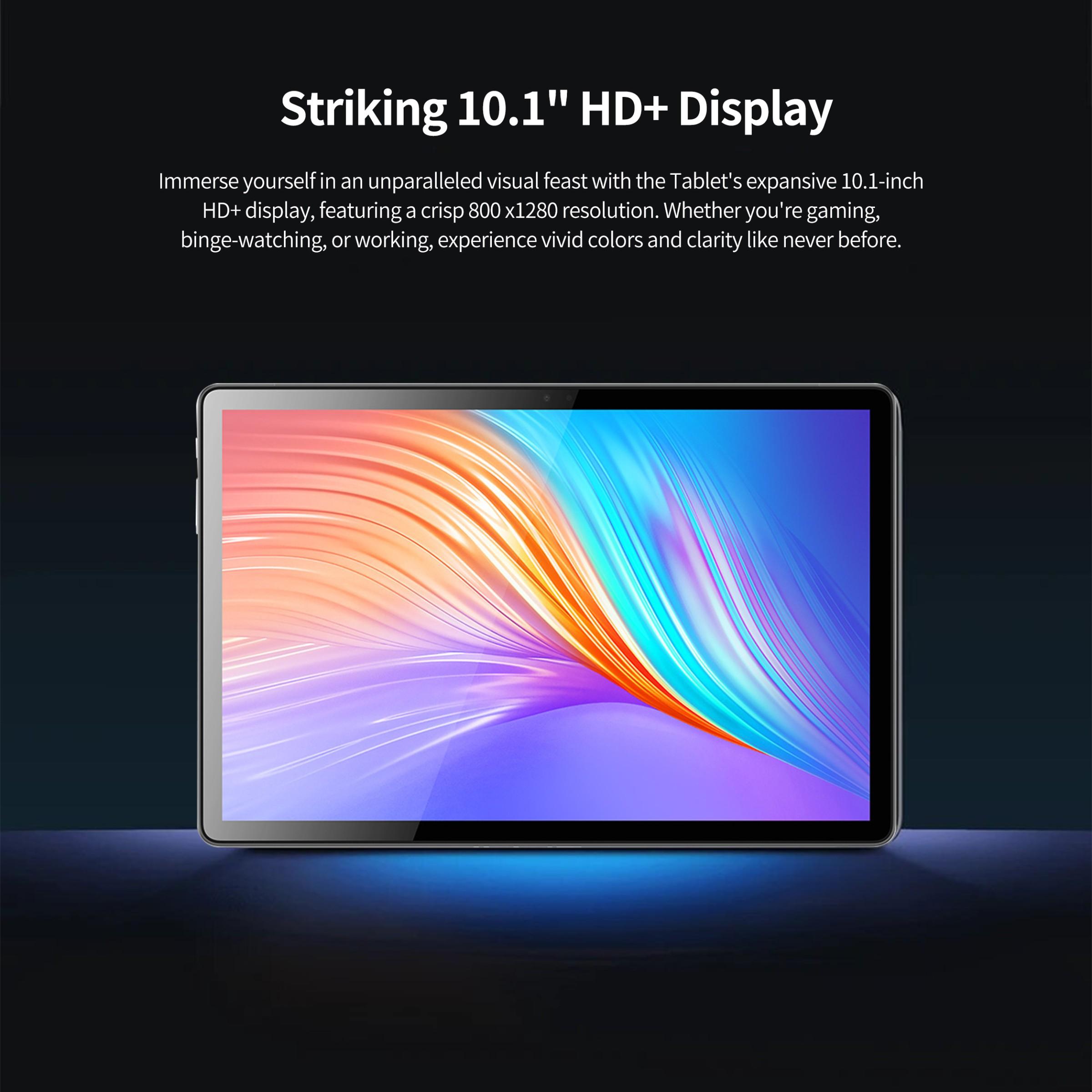 2026 New Touchscreen Wireless Tablet PC 10.1 Inch Android 13, 1920x1200 HD IPS Touch Screen, 4GB RAM 64GB ROM, 6000mah Battery, Office Leisure Multi-Scenario Use Learning Entertainment Tablet