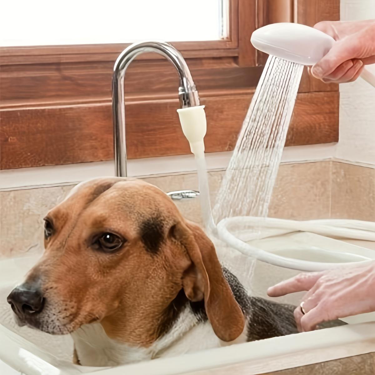 1Pc pet shower dog multi-functional quick connection nozzle animal cleaning products simple bath nozzle flower, multi-functional faucet, shower nozzle convenient and easy to install