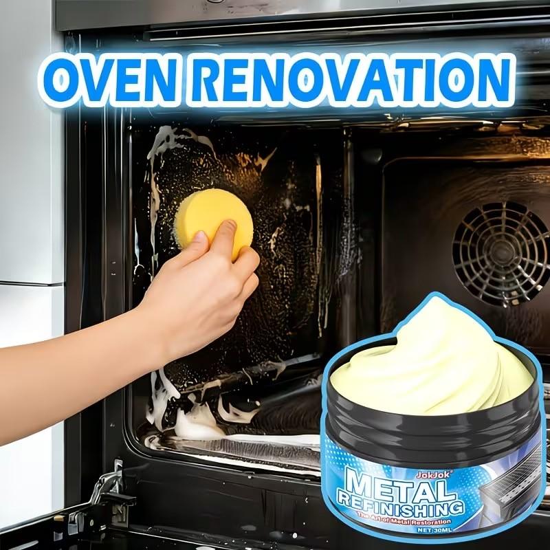 Metal Polish Kit for Renovating Old Pots, Universal Metal Polish Agent, Quick Effective Chrome Stainless Painted Metal Gloss Restorer, Sponge Included