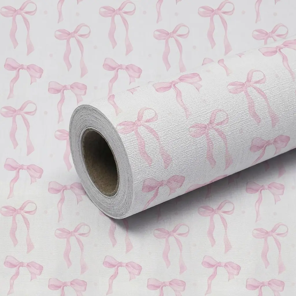Fresh Girl Style Wallpaper Roll, Floral Wallpaper Peel And Stick, Self Adhesive Wallpaper, 44.5cm Wide Butterfly Sakura Pattern, Easy Clean & Cuttable, Room Living Room Decoration Wall Sticker
