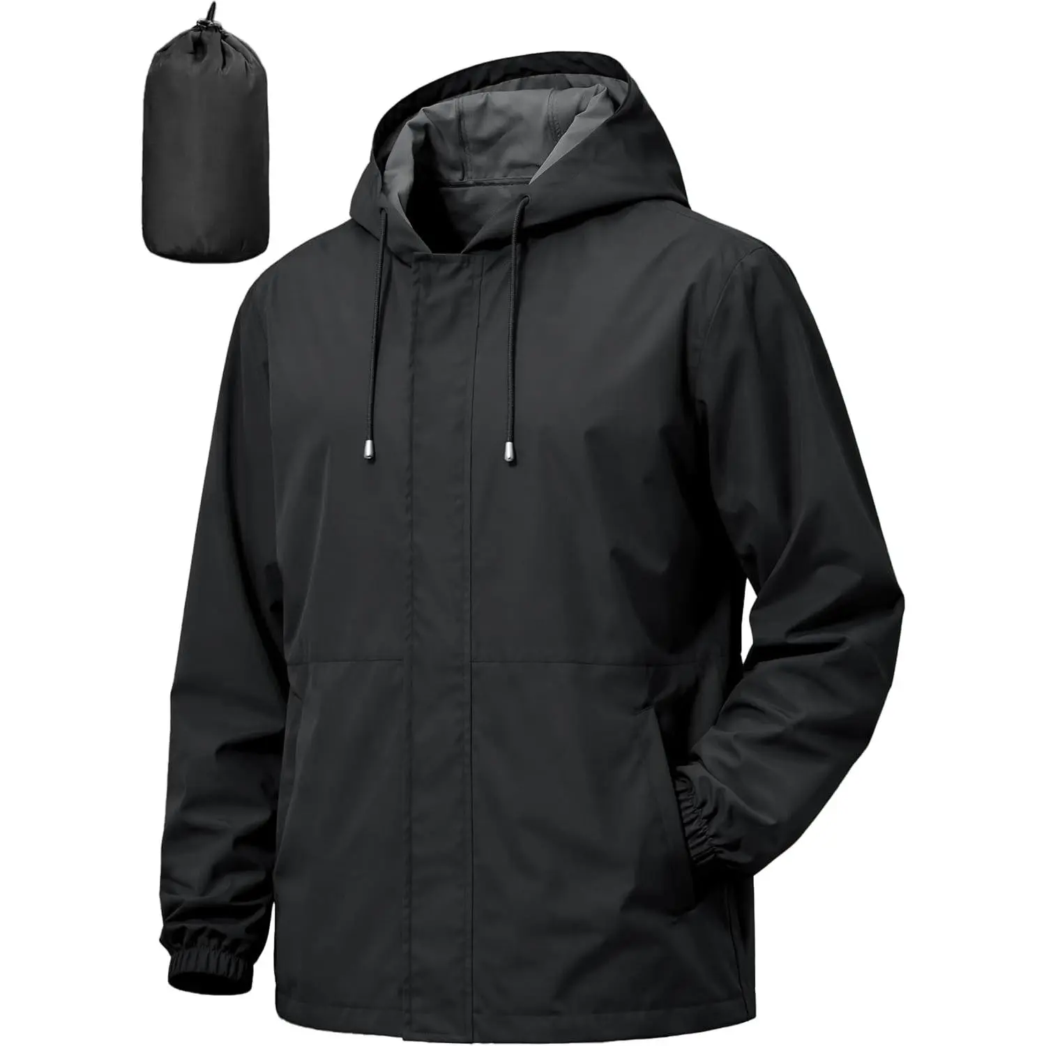Men's Waterproof Cycling Jacket Lightweight Packable Raincoat for Hiking, Running, Fishing, Golf and Outdoor ActivitiesGift