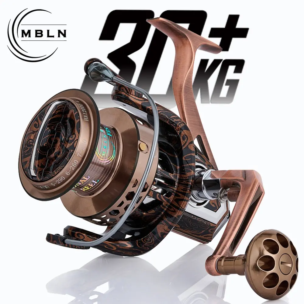 Mbln 90% All Metal Spinning Reel, 8000 10000 12000 Large Size, Sea Fishing Long Cast Line Reel, Durable and Reliable Fishing Gear
