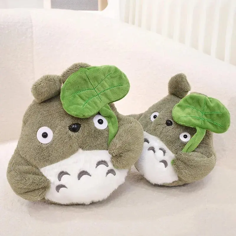 22/30cm Lovely Lotus Leaf Totoro Plush Toy Kawaii Fluffy Totoro Doll Stuffed Animal Totoro Plushies Birthday Gifts Girl Kid