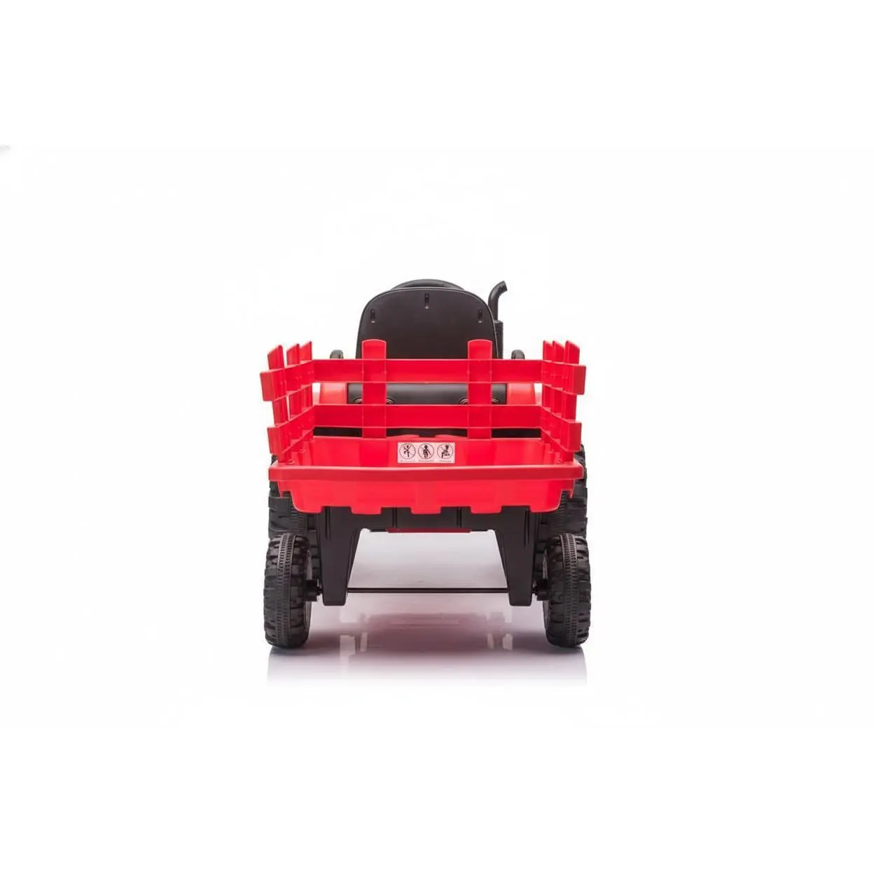 12V Kids Electric Ride On Tractor with Trailer – Dual 40W Motors – LED Headlights & USB/MP3 – Battery Powered Outdoor Farm Toy Vehicle for Boys & Girls Ages 3-6 – Classic Red