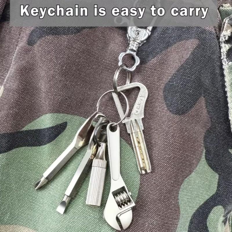 4-In-1 Pocket Mini Tool Set, Edc Portable Multi-Tool Kit, Multifunctional Tool, Compact Design for Daily Use & Emergency Preparedness, Durable Construction, Keychain Portability