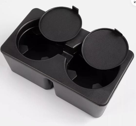 G-PLUS- Dual Cup Holder Insert Fit For 07-14 GMC Cadillac Chevy Rear Seat Center Console coinholder