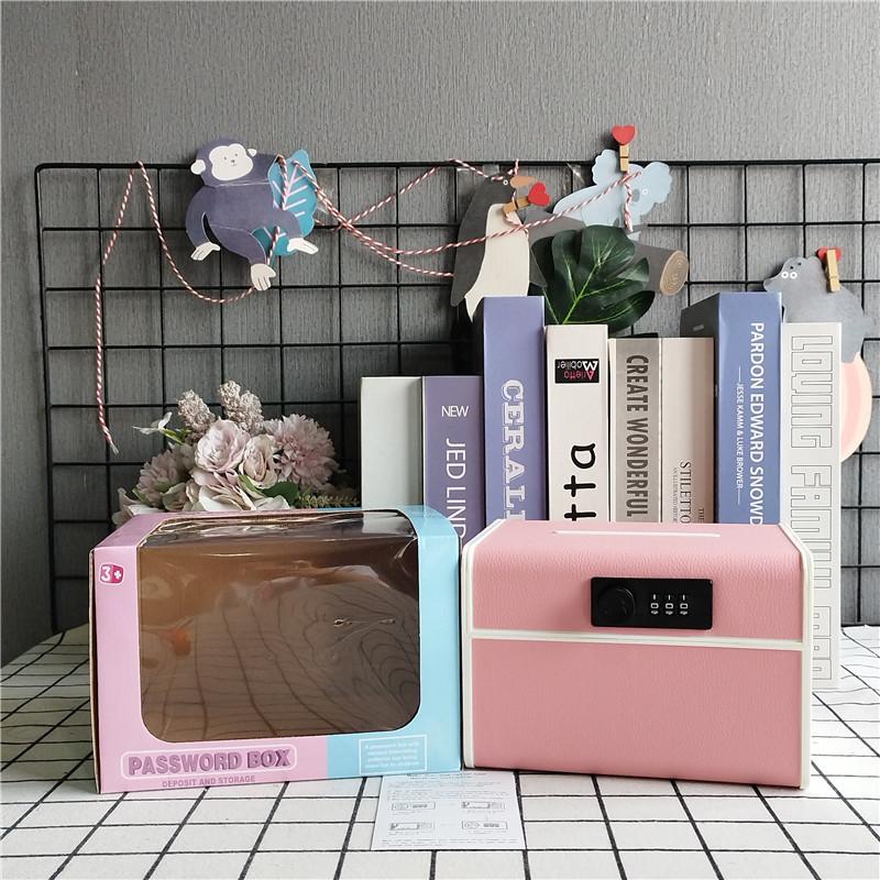 Password Safe Box with Handle, PU Leather, Large Capacity Storage, Home Security Cabinet, Portable Outdoor Wallet, Perfect Gift