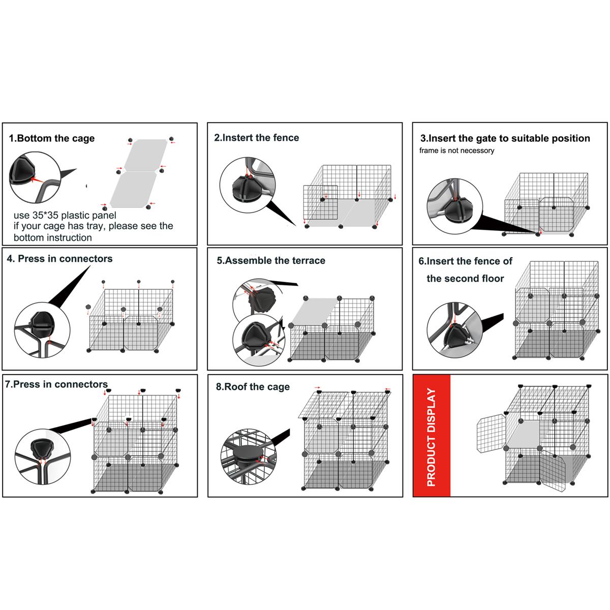 Modular Cat Cage with Litter Box, Indoor Home Use, Ideal for Kittens, British Shorthair Cats, Compact and Practical Design