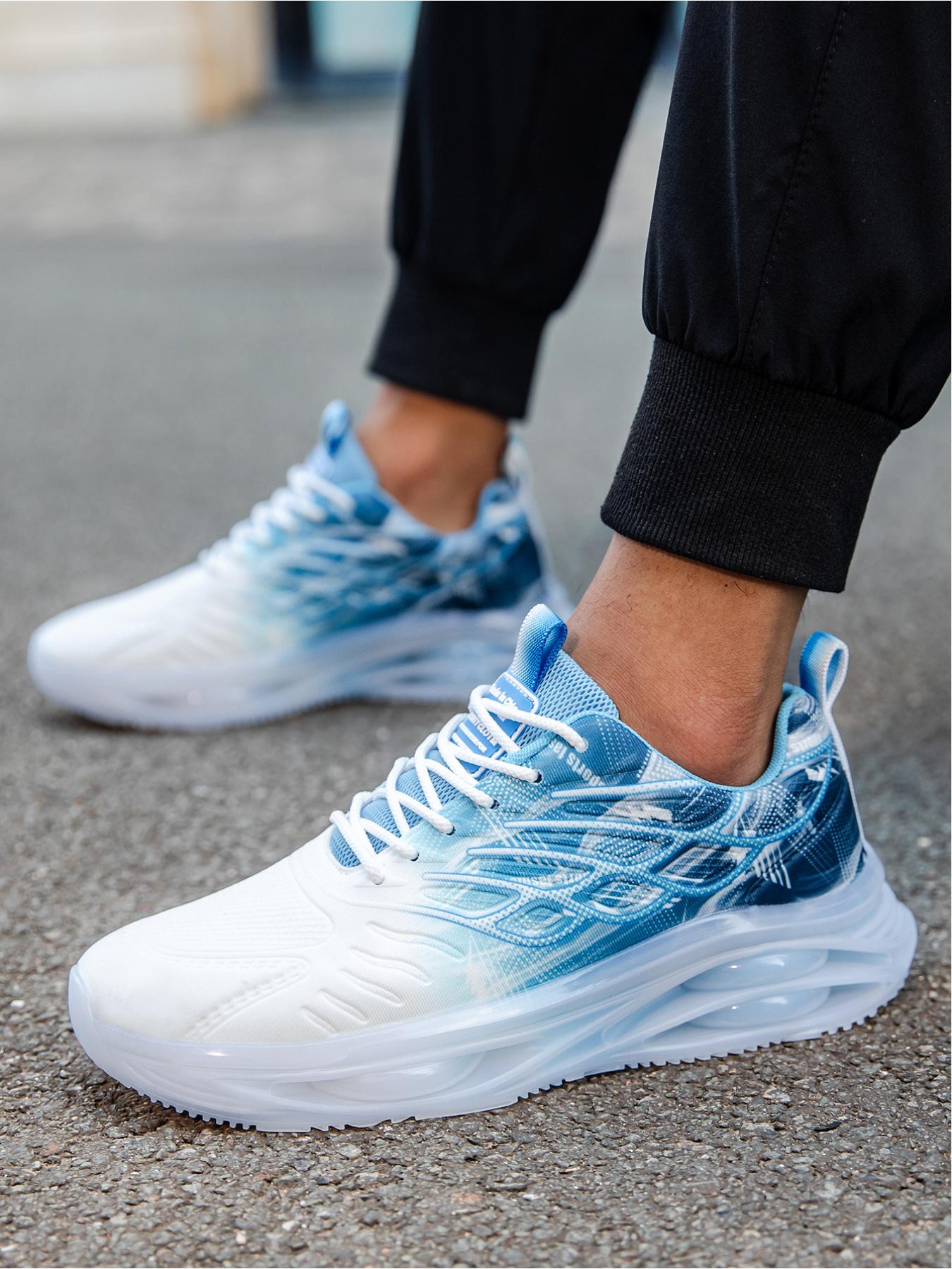 Men's Lightweight Rebound Air Cushion Running Shoes: Breathable Mesh Material, All-Day Standing Comfort Training Sneakers