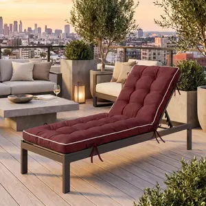 Aobtkel®2 Pack 72x21 Inch Folding Chaise Lounge Cushion Quick Dry - Outdoor Sun Lounger Seat Pad with Shredded Foam for Patio Furniture, Deck Chairs, Poolside On-Site