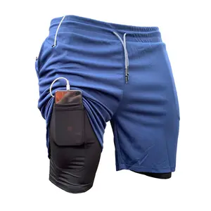 Summer New Arrival 2-in-1 Athletic Shorts, Quick Dry Double Layer Anti-Chafing Workout Shorts, Trendy Casual Sports Short Pants for Fitness