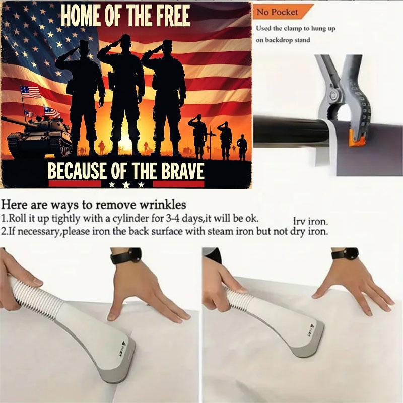 2D Flat US Army Banner Polyester Indoor Outdoor Birthday Christmas Home Decor Party Decoration No Power Needed Holiday Celebration wall tapestry hanging