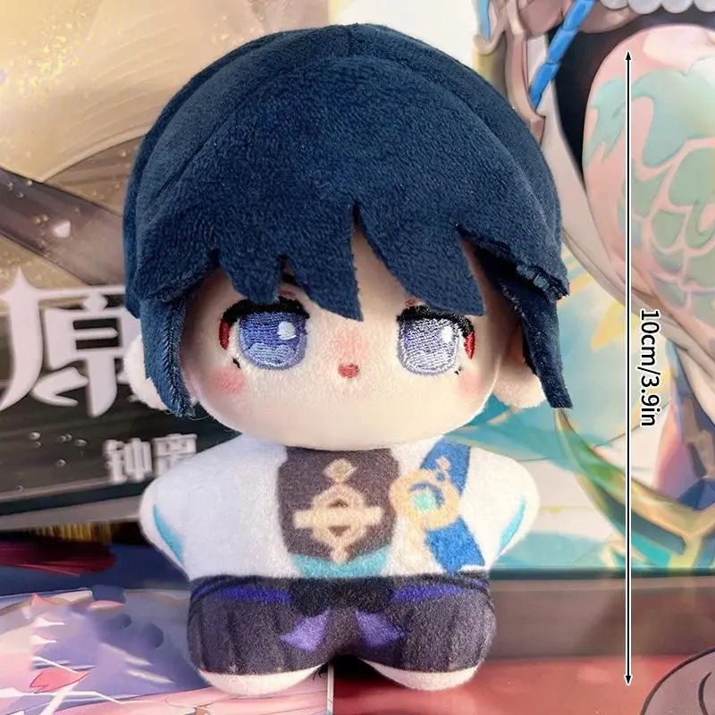 10cm Genshin Impact Keychain Plush Anime Figures Neuvillette Wriothesley Furina Pendant Cartoon Doll Keyring Keychain Gift