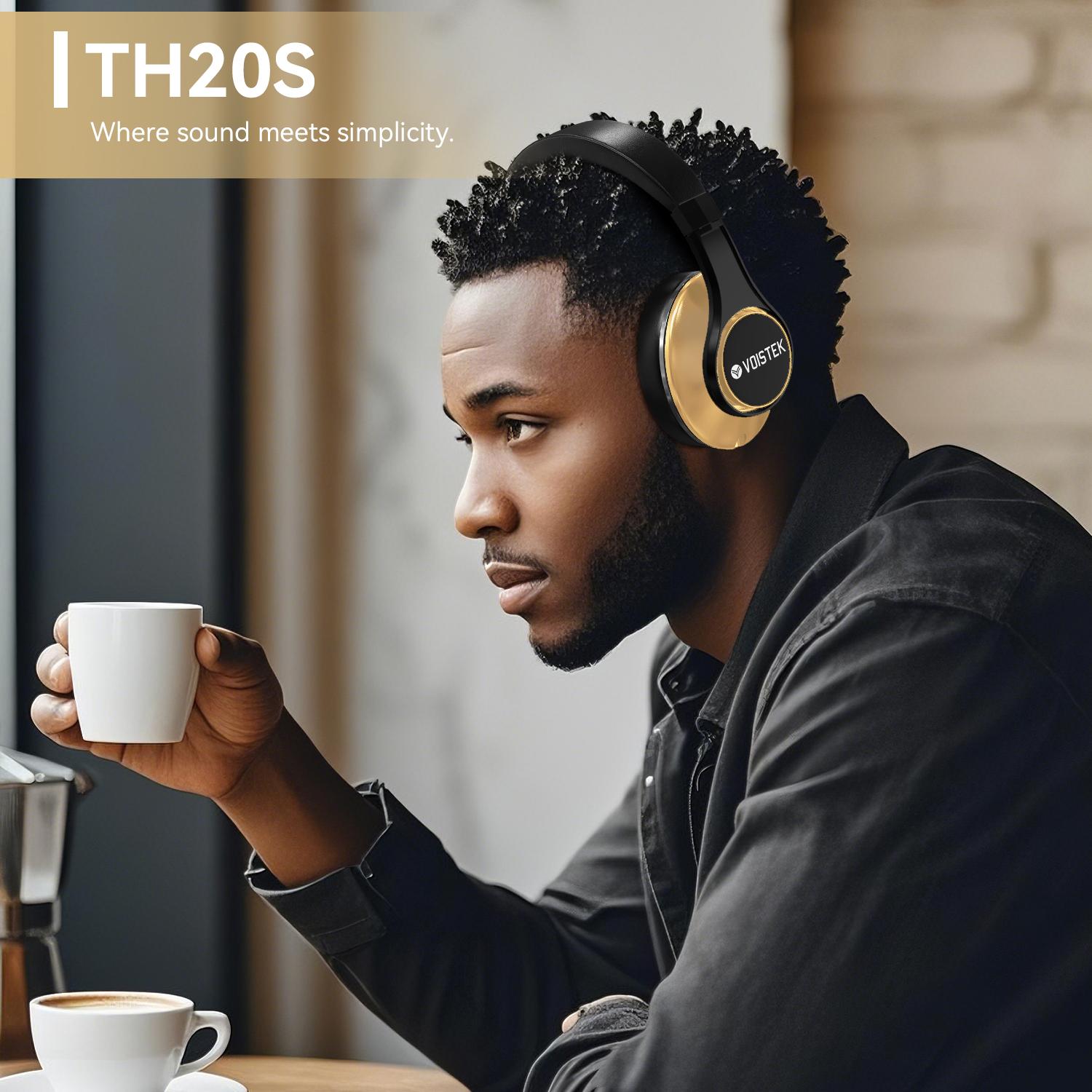 【LIVE】Bluetooth Headphones Over Ear, 3D Music Modes, Wireless Headset with Mic, HiFi Stereo, Foldable & Lightweight, Deep Bass for Home, Office, Cellphone, PC, etc. earbuds,TH20