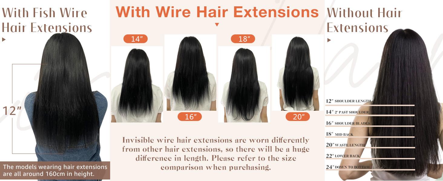 Sunny Fish Line Hair Extensions Remy  Invisible Human hair for Natural Look  Easy To Style Soft  #TikTokShopBlackFriday