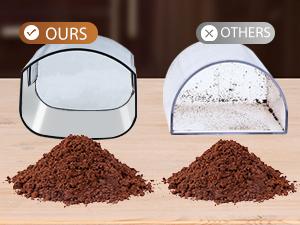 Homtone Conical Burr Coffee Grinder, Anti-Static Electric Espresso Grinder with 51 Precise Settings, Adjustable Coffee Bean Grinder for 2-12 Cups, Clog-Free, Digital Display Stainless Steel