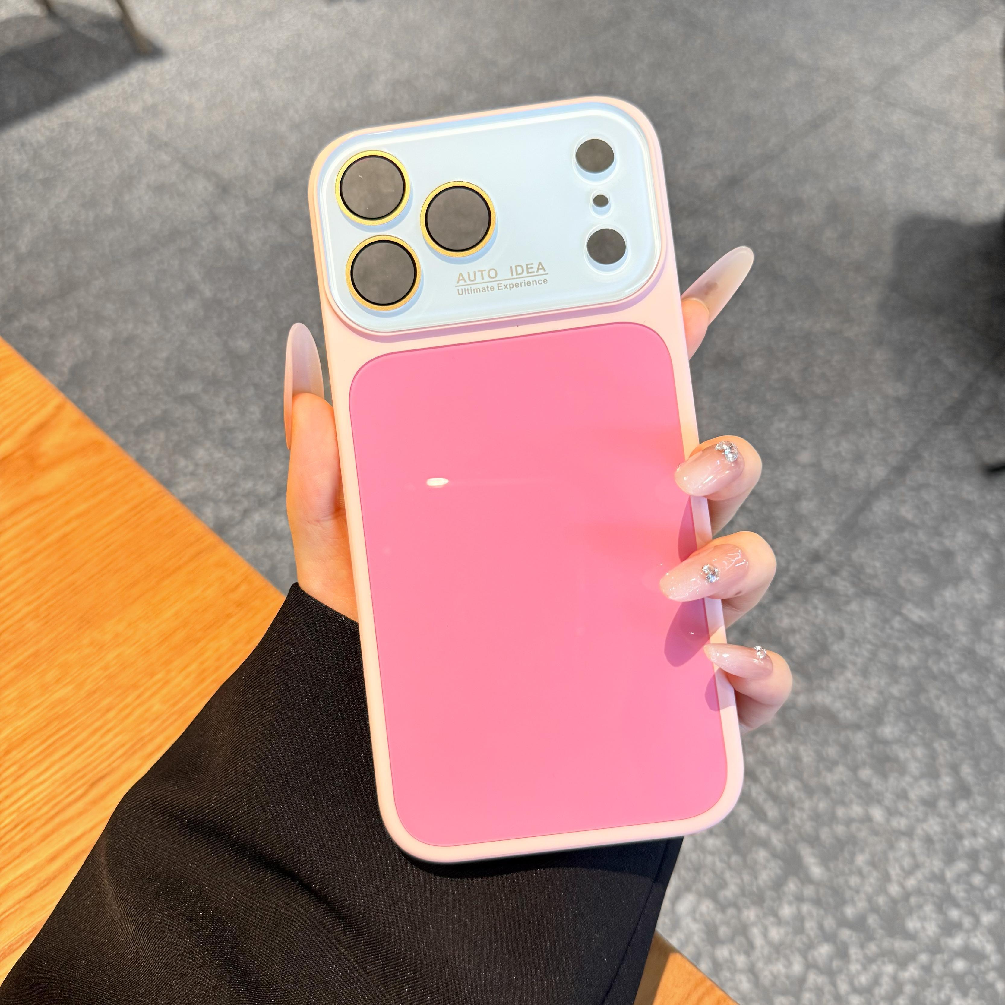 Dopamine Color Block Phone Case for iPhone 17/16/15/14/13 Pro Max - Soft Touch Minimal Aesthetic Shockproof Mobile Phone Accessory, Cute Multi-Color Everyday Protective Cover, Fits iOS iPhone Series, LU7, Accessories