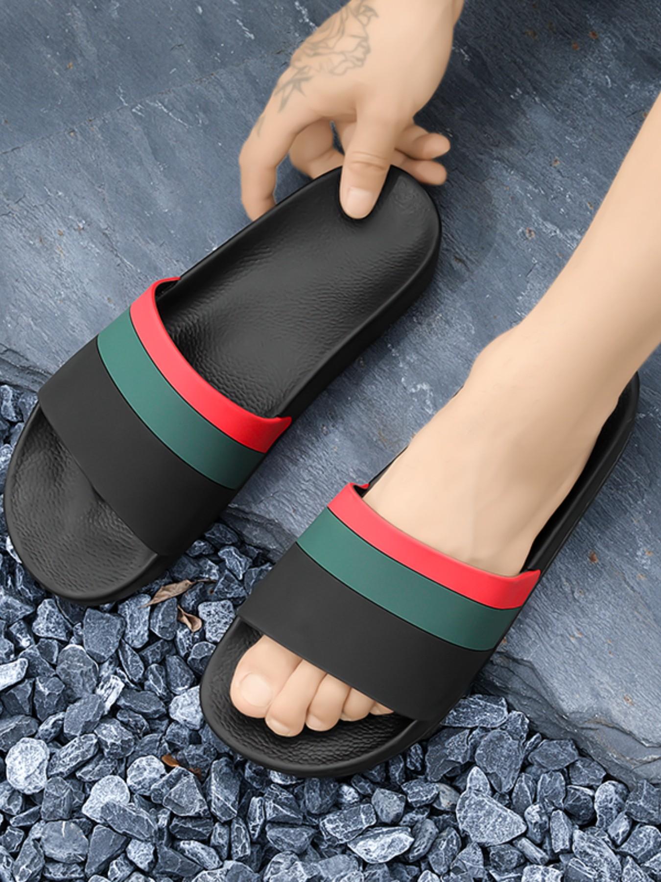 Classic Fashion Men's Open-Toe Sandals, Comfortable Non-Slip Breathable Durable, Ideal for Daily Casual Home Bathroom Indoor Outdoor Use