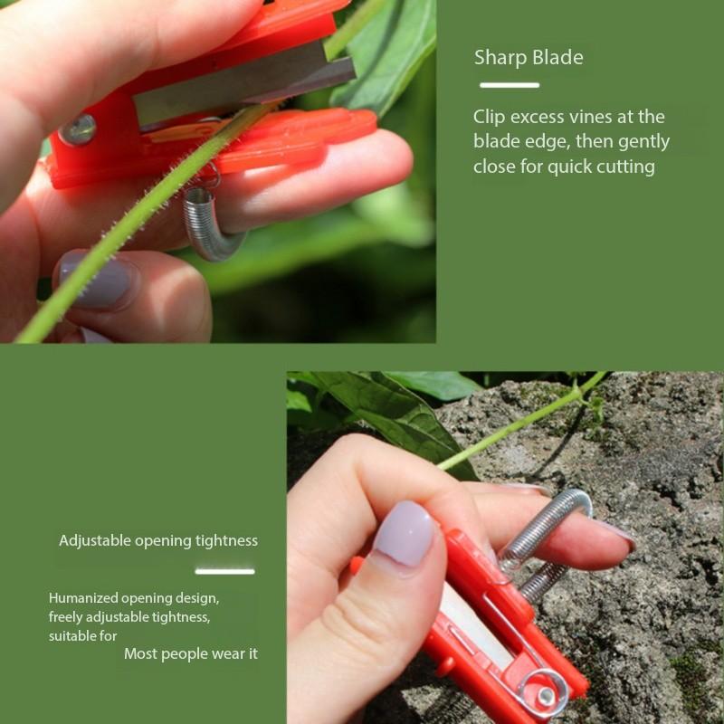 Fruit Vegetable Picking Tool Finger Ring Knife, Small Scissors for Peas Grapes Stem Cutting, Fruit Picker Gadget