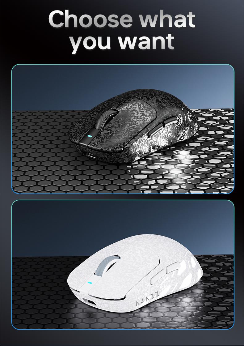 Mage Aj199 Carbon Fiber Composite Three-Mode Wireless Mouse, / Options, Ak820 V2 Model, Wireless Connection Type