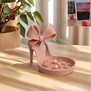 Elegant Butterfly Knot Ring Holder, Desktop Organizer, Shoe Display Stand, Jewelry Storage, Decorative Tray, Heart-Shaped Photo Frame