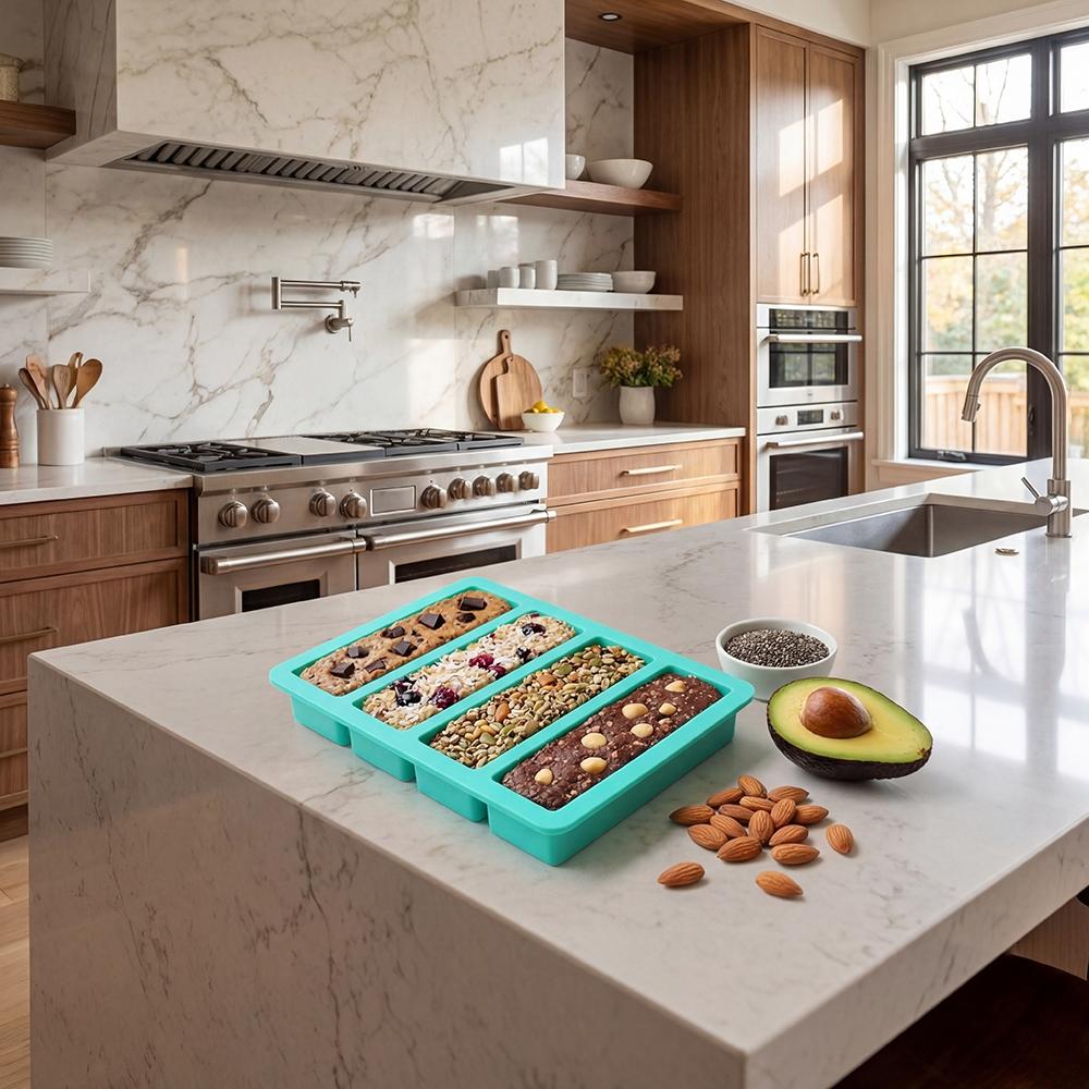 Silicone Butter Mold Tray with Lid, Non-Stick Butter Mold Tray with Size, Self-Made Butter Mold Fits Standard Stick Size