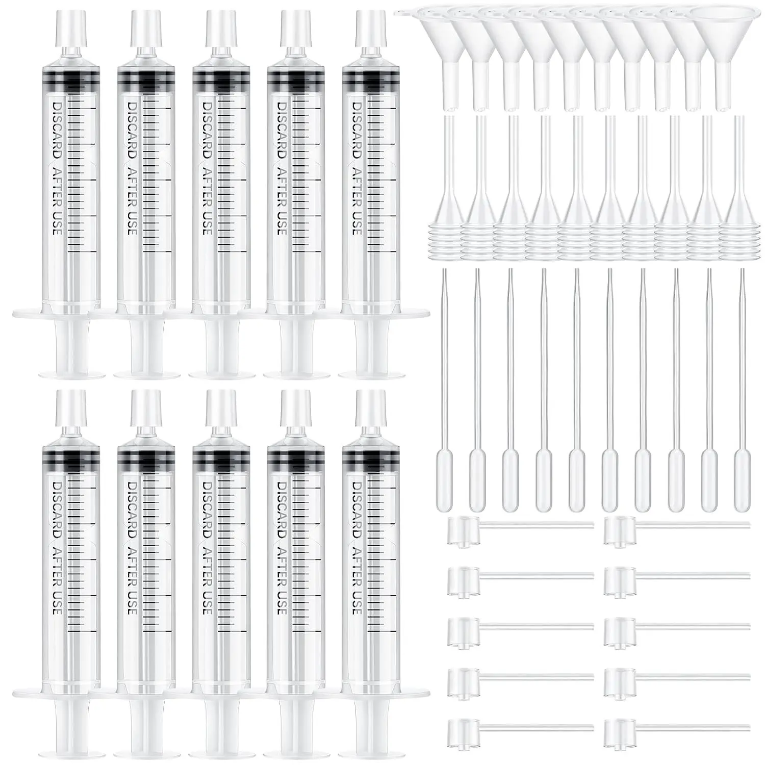 50 Pcs Perfume Syringe Cologne Extractor Refill Transfer Kit with Funnel, Dropper, Dispenser Pump, Squeeze Pipette for Small Atomizer Bottles, Liquid Transfer SetGift