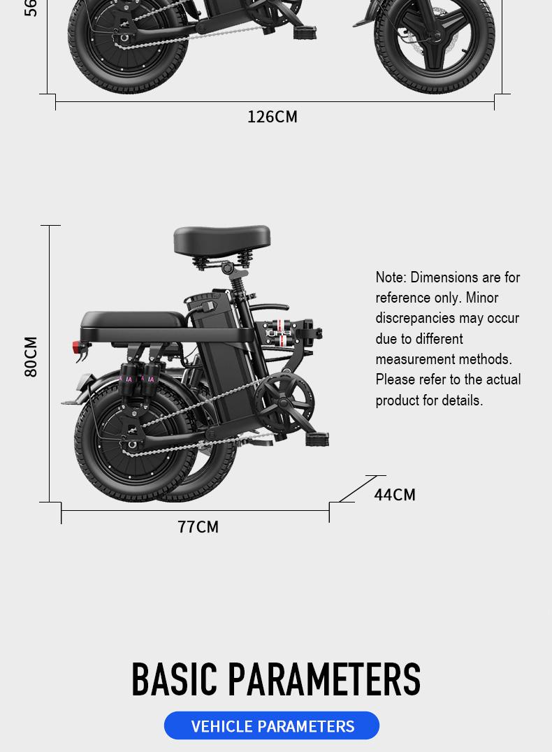 Adult Electric Bicycles Foldable 20mph Commuter Ebike with Detachable Battery Lightweight Folding Ebike 500W 48V 15AH 16 Stage Damping