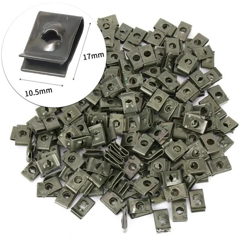 100 U-Shaped Clips with 100 Screws, Metal Wall Decor Accessories, Artwork Hanging Fasteners, Durable & Secure Mounting Solution