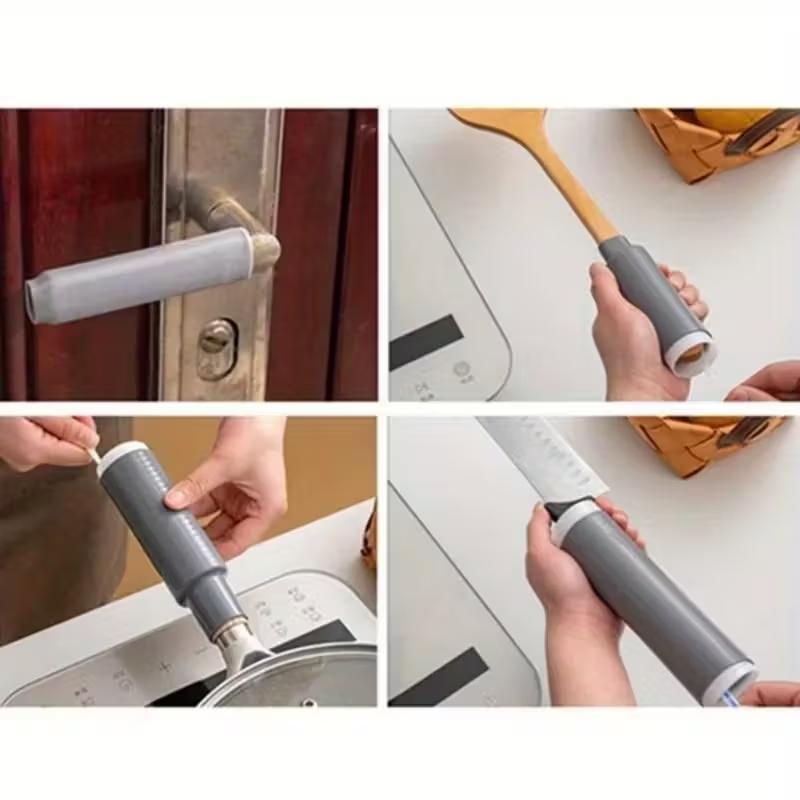 3 Pcs Upgraded Silicone Pot Handle Cover, Heat Resistant, Easy to Install, Cast Iron Handle Cover, Retractable Silicone Sleeve