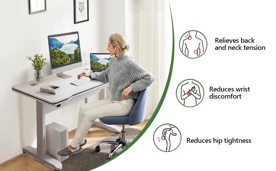 【Black Friday】Gaming Desk Computer Writing Table for Home Office Student Art Modern Simple Style with T-Shaped Metal Bracket PC Wood Suitable for Offices&Bedrooms